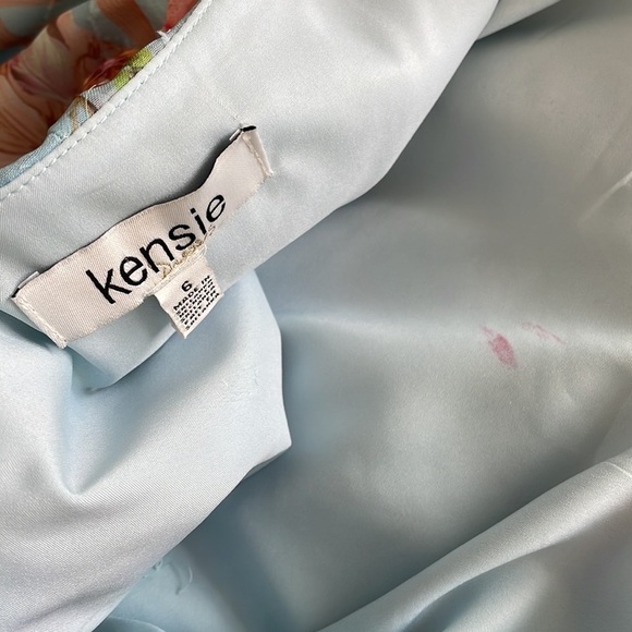 KENSIE Barbie Ruffled Floral Chiffon Midi Asymmetrical Dress 6 or 8 - Picture 11 of 11